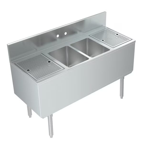 Underbar Compartment Sinks - Two Compartment, Elkay, Mfr#: UB-2C24X19X